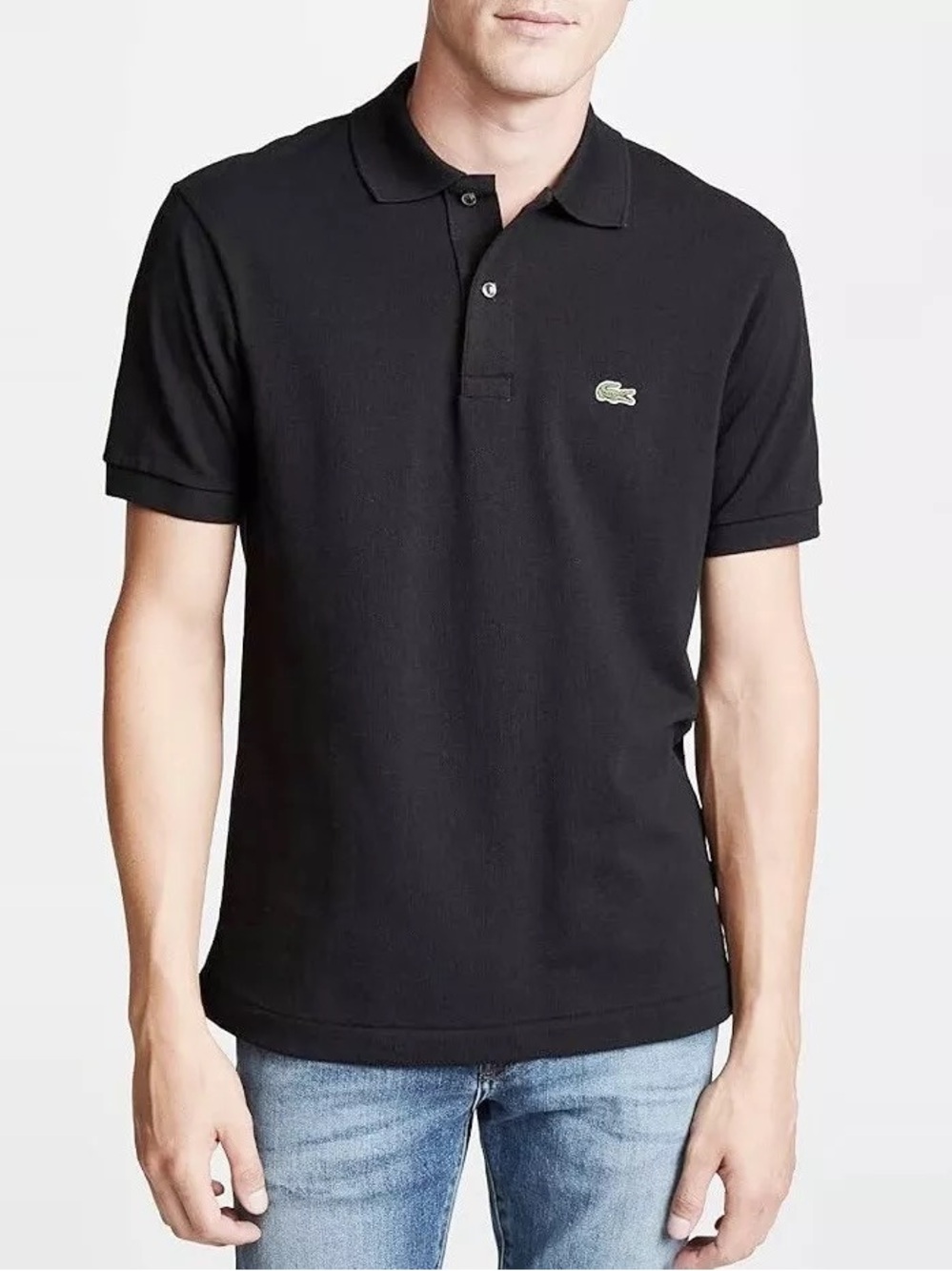 Lacoste Black Mens Polo Collared Shirt Classic Fit Pique 6